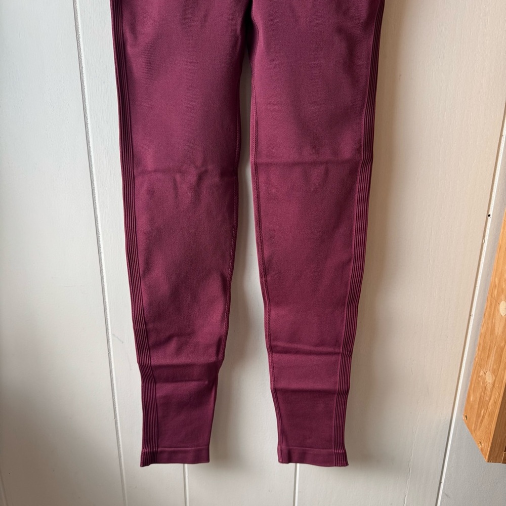 HALARA Full Length Red Seamless Flow High Waisted Butt Lifting Leggings - Picture 10 of 12